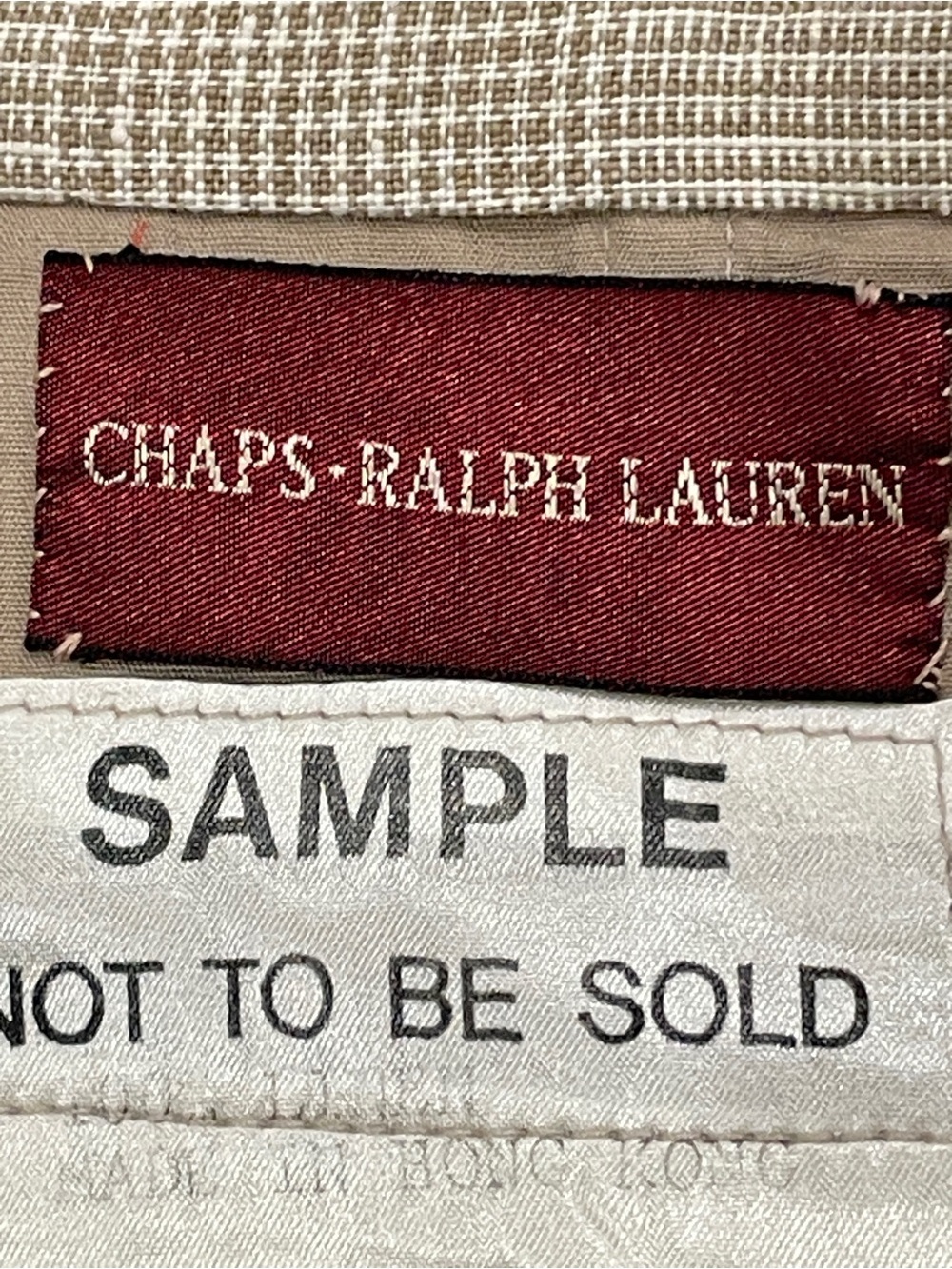 RARE Vintage Chaps Ralph Lauren SAMPLE Shorts Men's 32 Linen Pleated Glen Check
